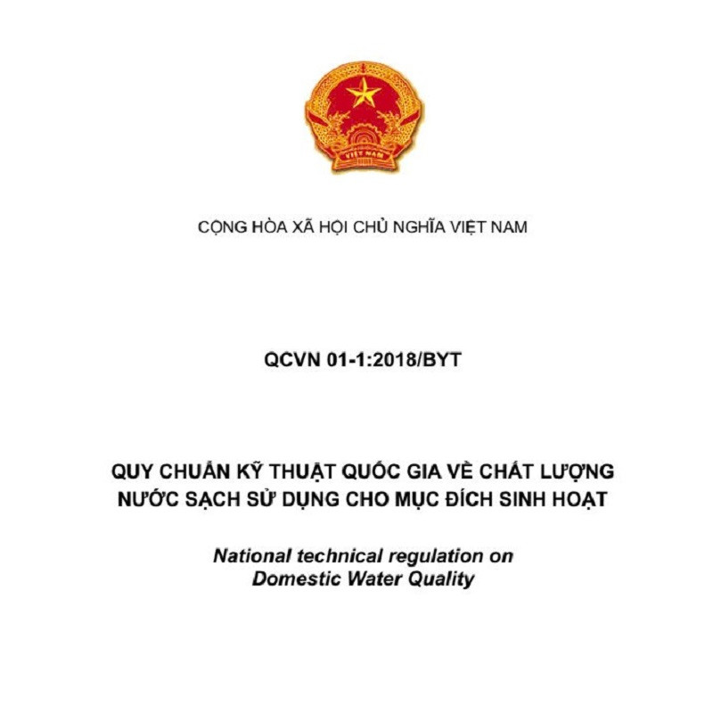 Quy chuẩn Quốc gia về Chất lượng nước sạch QCVN 01-1:2018/BYT