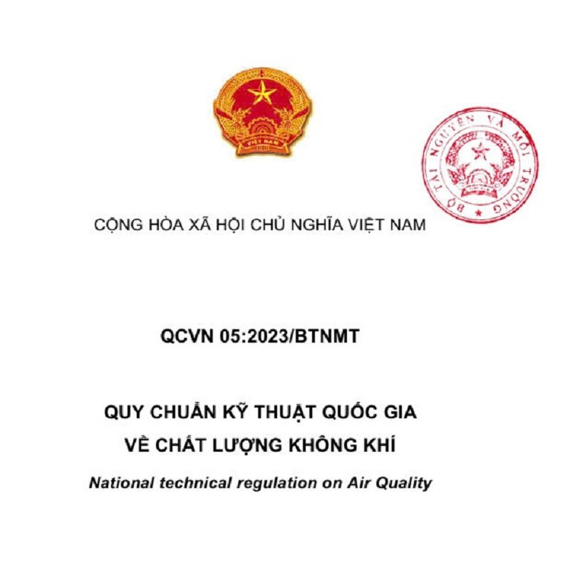 Quy chuẩn kỹ thuật về chất lượng không khí QCVN 05:2023/BTNMT