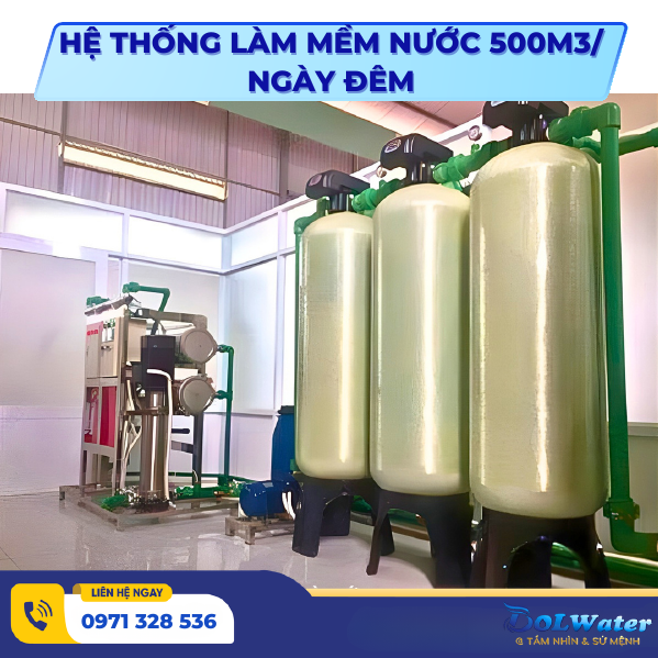 Hệ thống làm mềm nước 500m3/ Ngày đêm