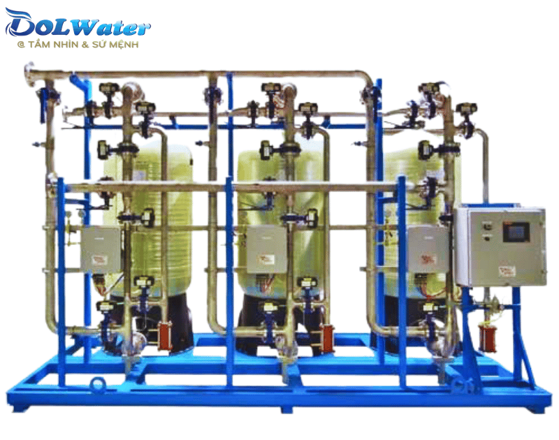 Lắp đặt hệ thống làm mềm nước 500m3/ Ngày đêm tại nhà máy sản xuất linh kiện điện tử.