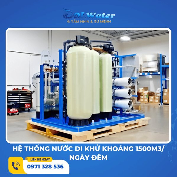 Hệ thống nước DI khử khoáng 1500m3/ Ngày đêm