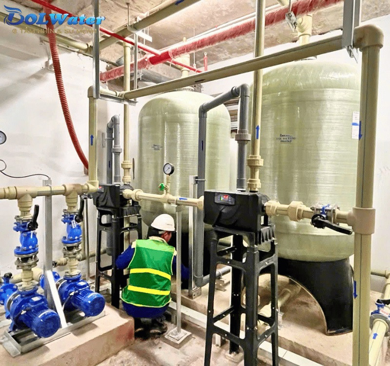 Lắp đặt hệ thống xử lý nước cấp sản xuất 800m3/ ngày đêm tiêu chuẩn công nghiệp.