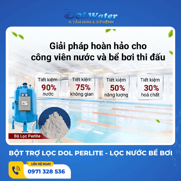 Bột trợ lọc Dol Perlite - lọc nước bể bơi | Chuẩn 1 micron
