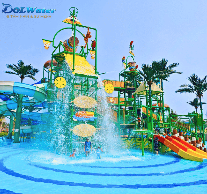 Độ trong suốt pha lê chuẩn 1 micron nhờ bột trợ lọc Dol Perlite - lọc nước Công viên nước.