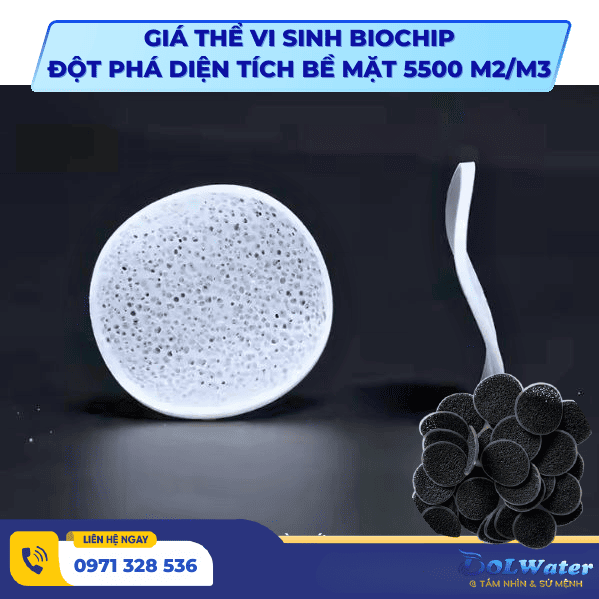 Giá thể vi sinh BIOCHIP | Đột phá diện tích bề mặt 5500 m2/m3