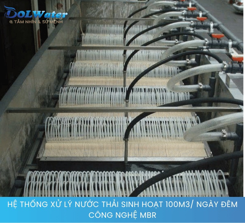 Hệ thống xử lý nước thải sinh hoạt 100m3/ Ngày đêm - Công nghệ MBR.