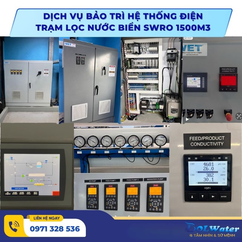 Dịch Vụ Bảo Trì Hệ Thống Điện Trạm Lọc Nước Biển SWRO 1500M3