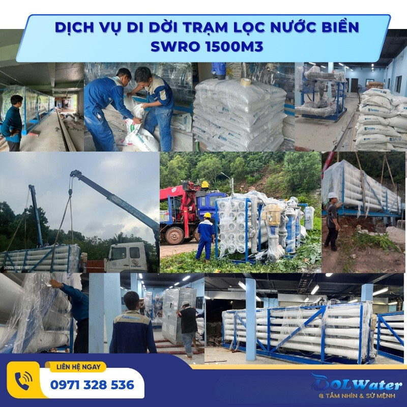 Dịch Vụ Di Dời Trạm Lọc Nước Biển SWRO 1500M3 Chuyên Nghiệp, Chuẩn Kỹ Thuật